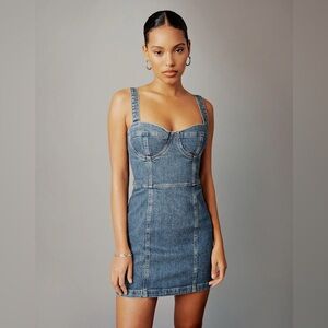 REFORMATION Nikki Bustier Denim Mini Dress (6)